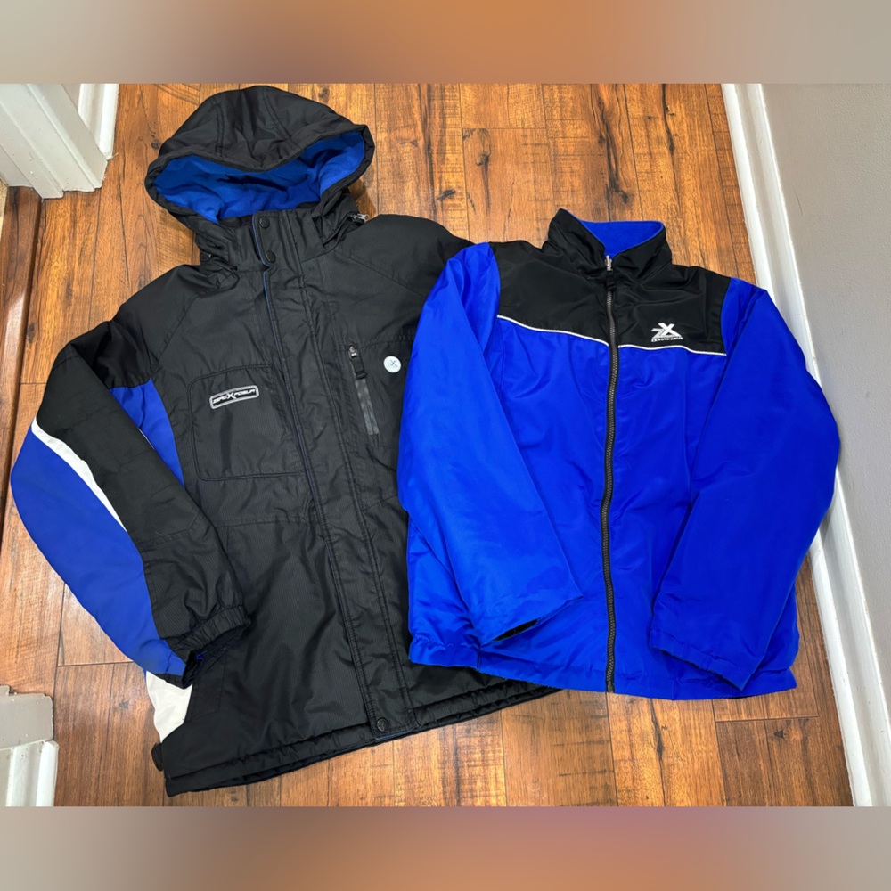 ZeroXposur 3 in 1 Winter Jacket, Boys XL, Hooded & Full Zip, Blue & Black